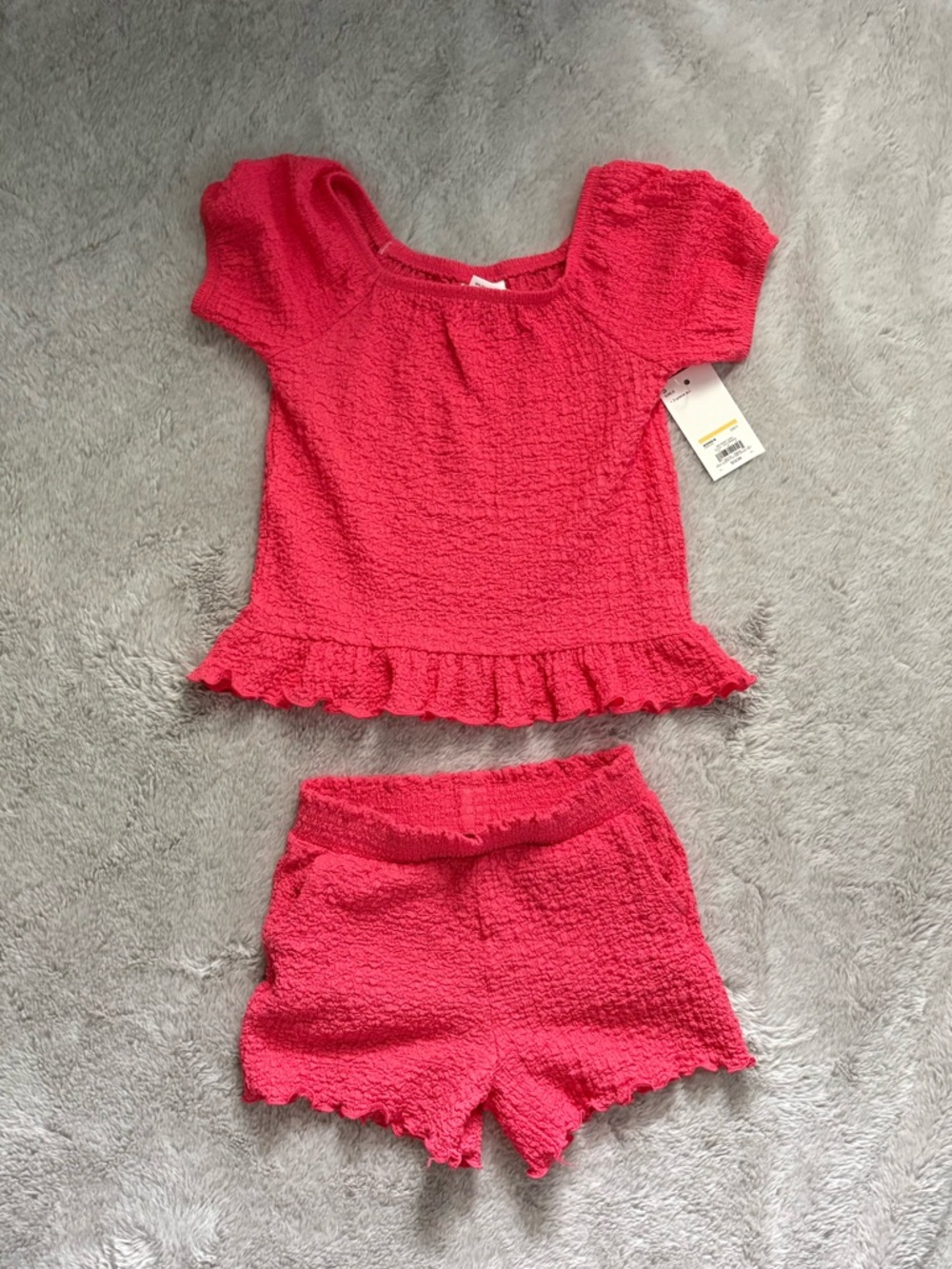 Girls Pink Ruffle Outfit